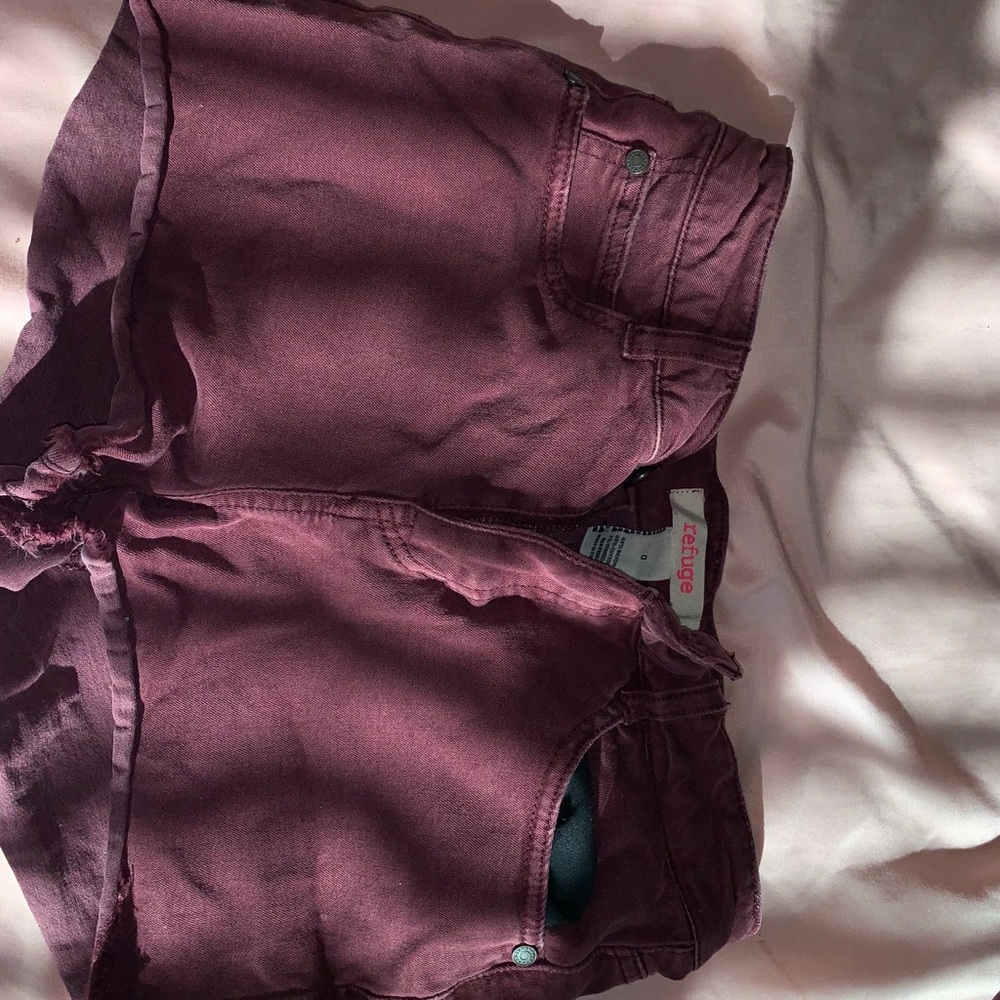 Burgundy shorts